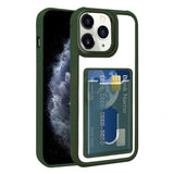 Electroplated Card Bag Acrylic Hybrid TPU Phone Case, For iPhone 12 Pro Max, For iPhone 12 Pro, For iPhone 11 Pro Max, For iPhone 11