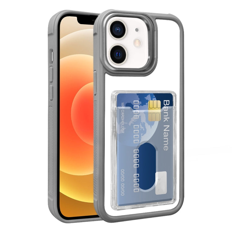 Electroplated Card Bag Acrylic Hybrid TPU Phone Case, For iPhone 12, For iPhone 12 Pro Max, For iPhone 12 Pro, For iPhone 11 Pro Max, For iPhone 11