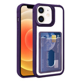 Electroplated Card Bag Acrylic Hybrid TPU Phone Case, For iPhone 12, For iPhone 12 Pro Max, For iPhone 12 Pro, For iPhone 11 Pro Max, For iPhone 11