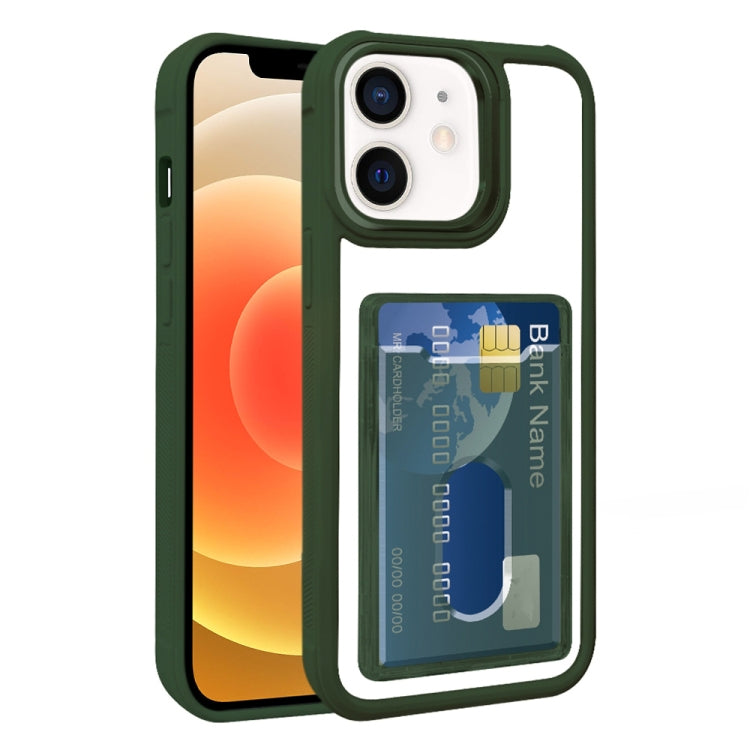 Electroplated Card Bag Acrylic Hybrid TPU Phone Case, For iPhone 12, For iPhone 12 Pro Max, For iPhone 12 Pro, For iPhone 11 Pro Max, For iPhone 11