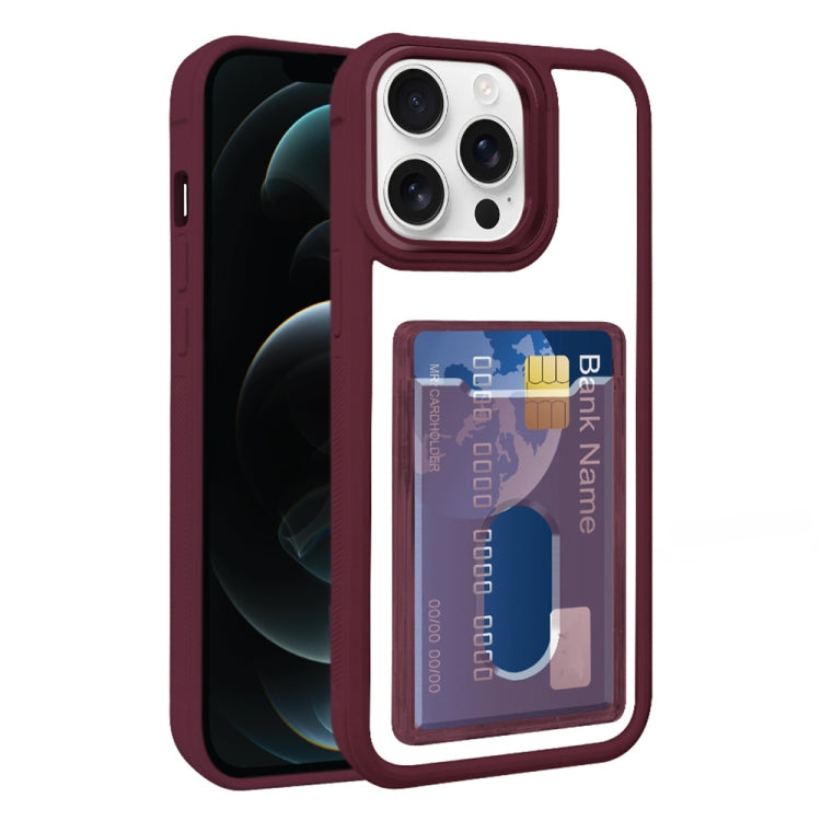 Electroplated Card Bag Acrylic Hybrid TPU Phone Case, For iPhone 12, For iPhone 12 Pro Max, For iPhone 12 Pro, For iPhone 11 Pro Max, For iPhone 11