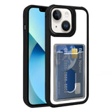 Electroplated Card Bag Acrylic Hybrid TPU Phone Case, For iPhone 14, For iPhone 14 Pro Max, For iPhone 13 Pro Max, For iPhone 13 Pro, For iPhone 13, For iPhone 12