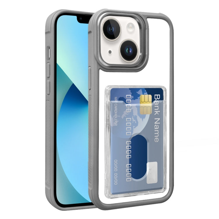 Electroplated Card Bag Acrylic Hybrid TPU Phone Case, For iPhone 14, For iPhone 14 Pro Max, For iPhone 13 Pro Max, For iPhone 13 Pro, For iPhone 13, For iPhone 12