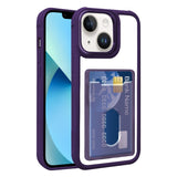 Electroplated Card Bag Acrylic Hybrid TPU Phone Case, For iPhone 14, For iPhone 14 Pro Max, For iPhone 13 Pro Max, For iPhone 13 Pro, For iPhone 13, For iPhone 12