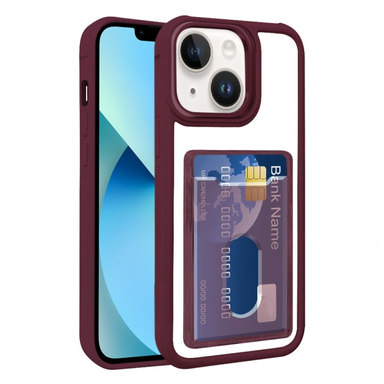 Electroplated Card Bag Acrylic Hybrid TPU Phone Case, For iPhone 14, For iPhone 14 Pro Max, For iPhone 13 Pro Max, For iPhone 13 Pro, For iPhone 13, For iPhone 12
