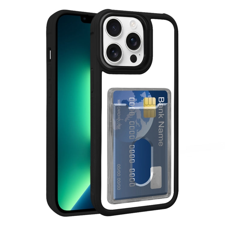 Electroplated Card Bag Acrylic Hybrid TPU Phone Case, For iPhone 14 Plus, For iPhone 14, For iPhone 14 Pro Max, For iPhone 13 Pro Max, For iPhone 13 Pro, For iPhone 13
