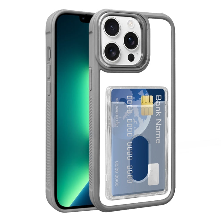 Electroplated Card Bag Acrylic Hybrid TPU Phone Case, For iPhone 14 Plus, For iPhone 14, For iPhone 14 Pro Max, For iPhone 13 Pro Max, For iPhone 13 Pro, For iPhone 13
