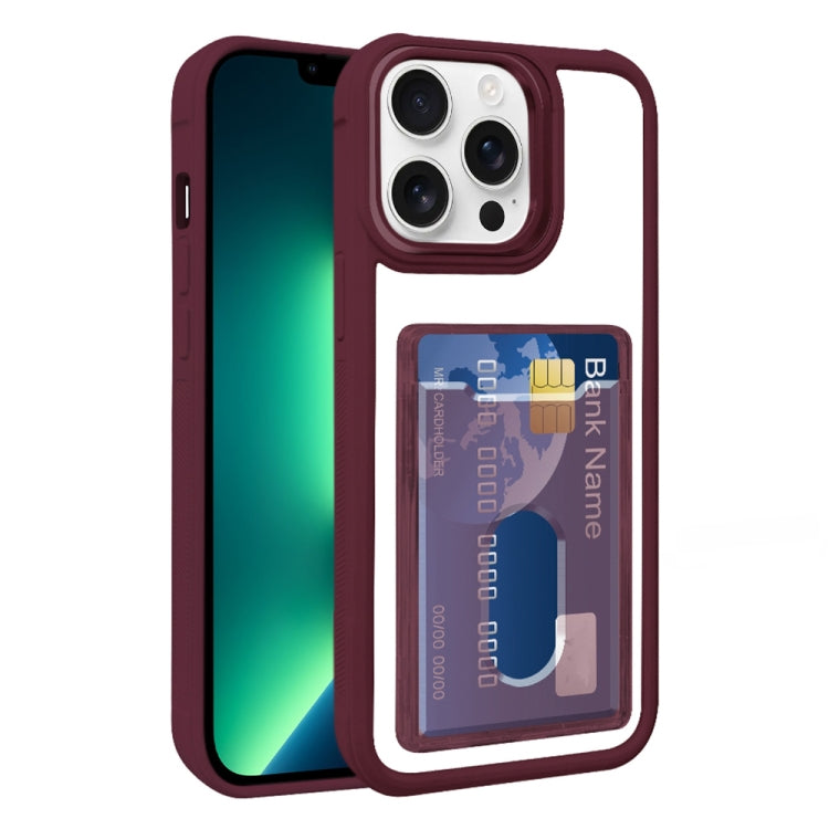 Electroplated Card Bag Acrylic Hybrid TPU Phone Case, For iPhone 14, For iPhone 14 Pro Max, For iPhone 13 Pro Max, For iPhone 13 Pro, For iPhone 13, For iPhone 12