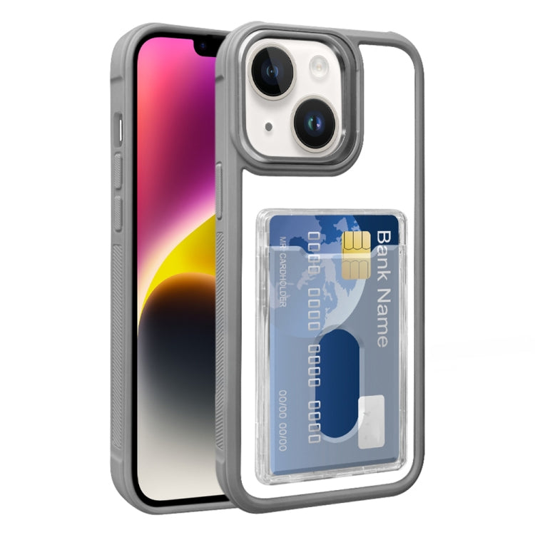 Electroplated Card Bag Acrylic Hybrid TPU Phone Case, For iPhone 14 Plus, For iPhone 14, For iPhone 14 Pro Max, For iPhone 13 Pro Max, For iPhone 13 Pro, For iPhone 13