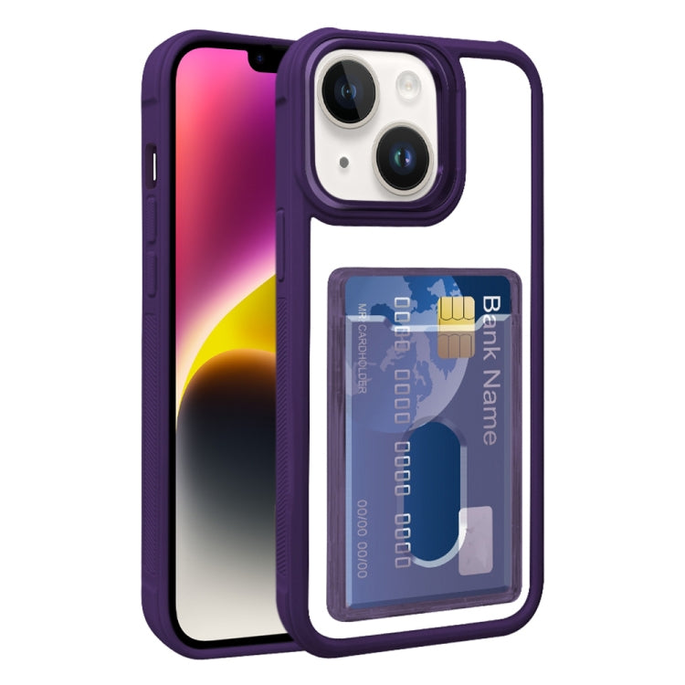 Electroplated Card Bag Acrylic Hybrid TPU Phone Case, For iPhone 14 Plus, For iPhone 14, For iPhone 14 Pro Max, For iPhone 13 Pro Max, For iPhone 13 Pro, For iPhone 13