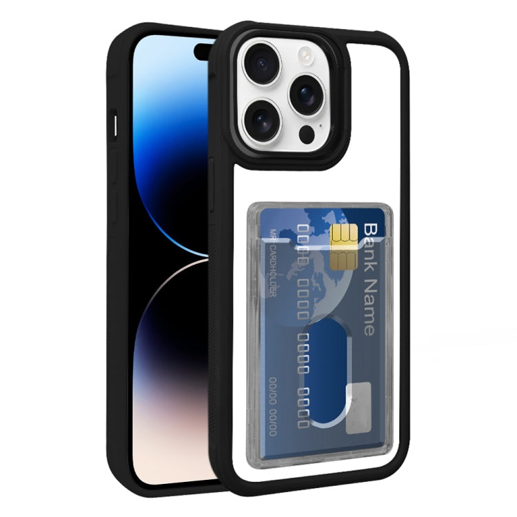 Electroplated Card Bag Acrylic Hybrid TPU Phone Case, For iPhone 14 Plus, For iPhone 14, For iPhone 14 Pro Max, For iPhone 13 Pro Max, For iPhone 13 Pro, For iPhone 13