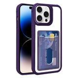 Electroplated Card Bag Acrylic Hybrid TPU Phone Case, For iPhone 14 Plus, For iPhone 14, For iPhone 14 Pro Max, For iPhone 13 Pro Max, For iPhone 13 Pro, For iPhone 13