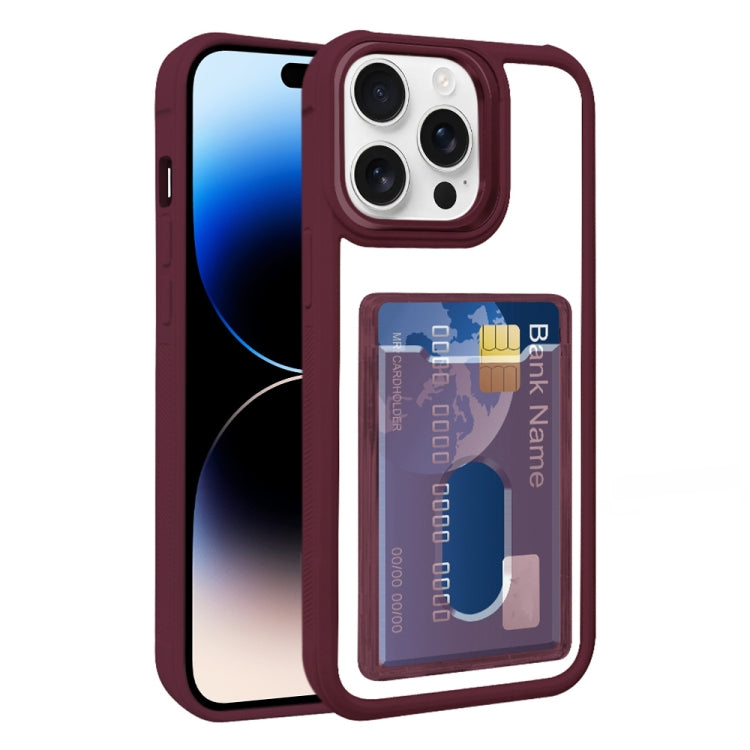 Electroplated Card Bag Acrylic Hybrid TPU Phone Case, For iPhone 14 Plus, For iPhone 14, For iPhone 14 Pro Max, For iPhone 13 Pro Max, For iPhone 13 Pro, For iPhone 13