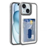 Electroplated Card Bag Acrylic Hybrid TPU Phone Case, For iPhone 16 Plus, For iPhone 16, For iPhone 15 Pro Max, For iPhone 15 Plus, For iPhone 15, For iPhone 14 Plus