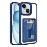 Electroplated Card Bag Acrylic Hybrid TPU Phone Case, For iPhone 16 Plus, For iPhone 16, For iPhone 15 Pro Max, For iPhone 15 Plus, For iPhone 15, For iPhone 14 Plus