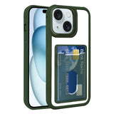 Electroplated Card Bag Acrylic Hybrid TPU Phone Case, For iPhone 16 Plus, For iPhone 16, For iPhone 15 Pro Max, For iPhone 15 Plus, For iPhone 15, For iPhone 14 Plus