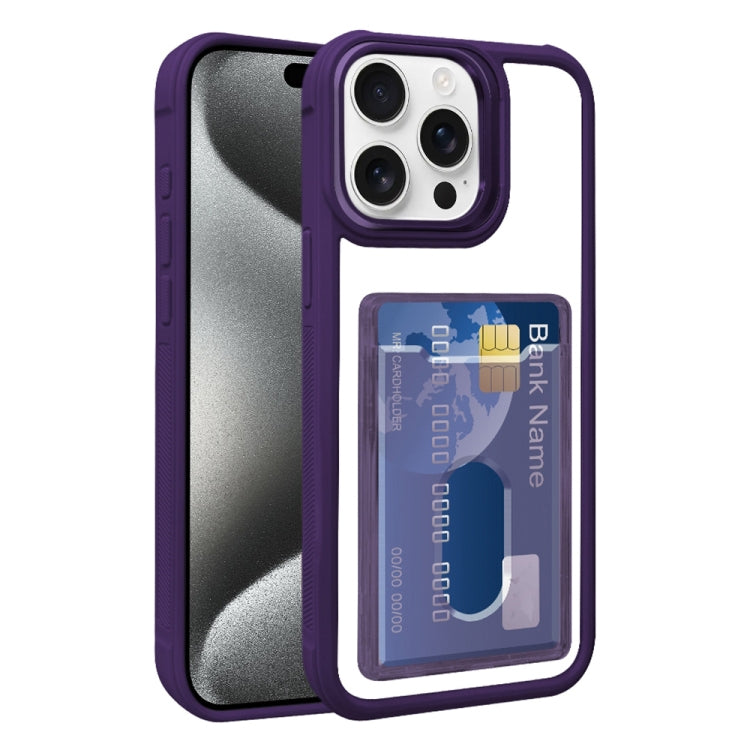 Electroplated Card Bag Acrylic Hybrid TPU Phone Case, For iPhone 16 Plus, For iPhone 16, For iPhone 15 Pro Max, For iPhone 15 Plus, For iPhone 15, For iPhone 14 Plus