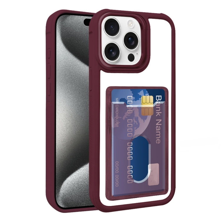 Electroplated Card Bag Acrylic Hybrid TPU Phone Case, For iPhone 16 Plus, For iPhone 16, For iPhone 15 Pro Max, For iPhone 15 Plus, For iPhone 15, For iPhone 14 Plus