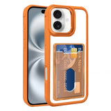 Electroplated Card Bag Acrylic Hybrid TPU Phone Case, For iPhone 16 Pro, For iPhone 16 Plus, For iPhone 16, For iPhone 15 Pro Max, For iPhone 15 Plus, For iPhone 15