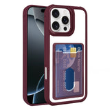 Electroplated Card Bag Acrylic Hybrid TPU Phone Case, For iPhone 16 Pro, For iPhone 16 Plus, For iPhone 16, For iPhone 15 Pro Max, For iPhone 15 Plus, For iPhone 15