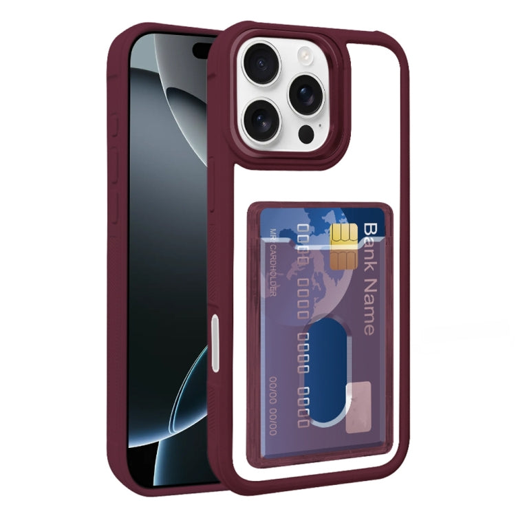Electroplated Card Bag Acrylic Hybrid TPU Phone Case, For iPhone 16 Pro, For iPhone 16 Plus, For iPhone 16, For iPhone 15 Pro Max, For iPhone 15 Plus, For iPhone 15