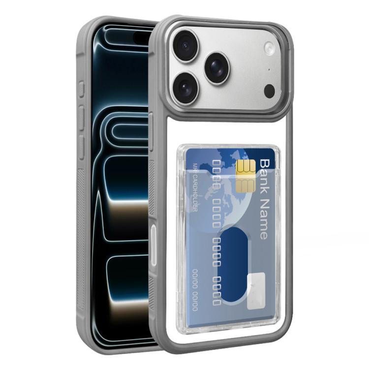 Electroplated Card Bag Acrylic Hybrid TPU Phone Case, For iPhone 18 Pro Max, For iPhone 17 Pro Max, For iPhone 17 Pro, For iPhone 17, For iPhone 17 Air, For iPhone 16 Pro Max