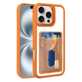 Electroplated Card Bag Acrylic Hybrid TPU Phone Case, For iPhone 17 Pro Max, For iPhone 17 Pro, For iPhone 17, For iPhone Air, For iPhone 16 Pro Max, For iPhone 16 Pro