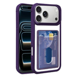 Electroplated Card Bag Acrylic Hybrid TPU Phone Case, For iPhone 18 Pro Max, For iPhone 17 Pro Max, For iPhone 17 Pro, For iPhone 17, For iPhone 17 Air, For iPhone 16 Pro Max