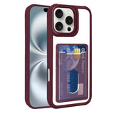 Electroplated Card Bag Acrylic Hybrid TPU Phone Case, For iPhone 17 Pro Max, For iPhone 17 Pro, For iPhone 17, For iPhone Air, For iPhone 16 Pro Max, For iPhone 16 Pro
