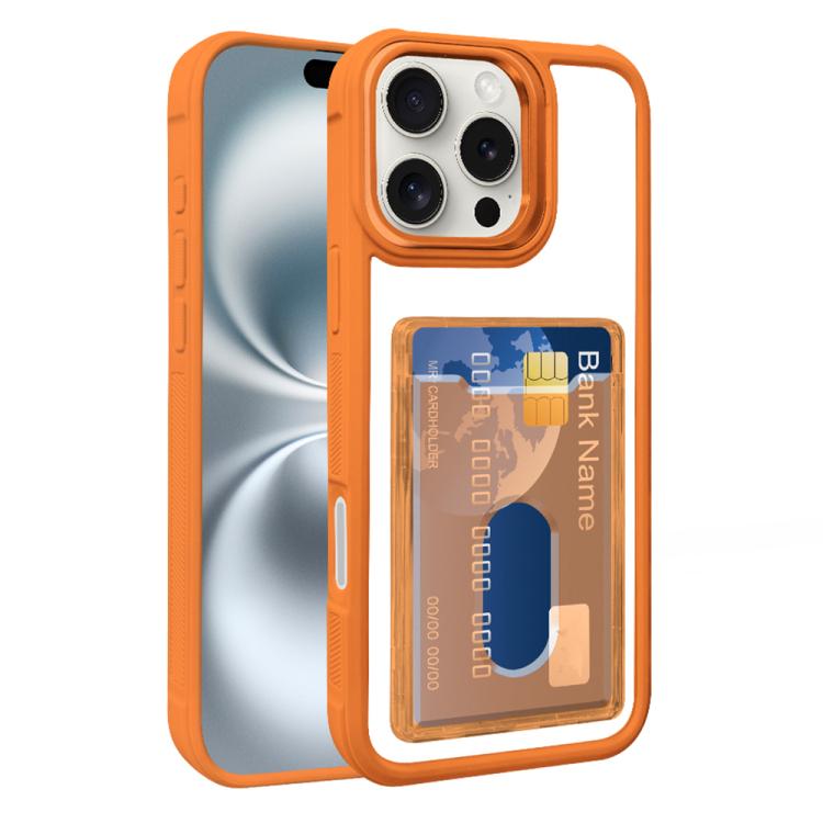 Electroplated Card Bag Acrylic Hybrid TPU Phone Case, For iPhone 17 Pro Max, For iPhone 17 Pro, For iPhone 17, For iPhone Air, For iPhone 16 Pro Max, For iPhone 16 Pro