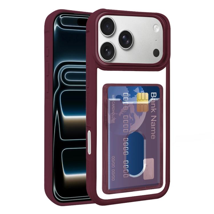 Electroplated Card Bag Acrylic Hybrid TPU Phone Case, For iPhone 18 Pro Max, For iPhone 17 Pro Max, For iPhone 17 Pro, For iPhone 17, For iPhone 17 Air, For iPhone 16 Pro Max