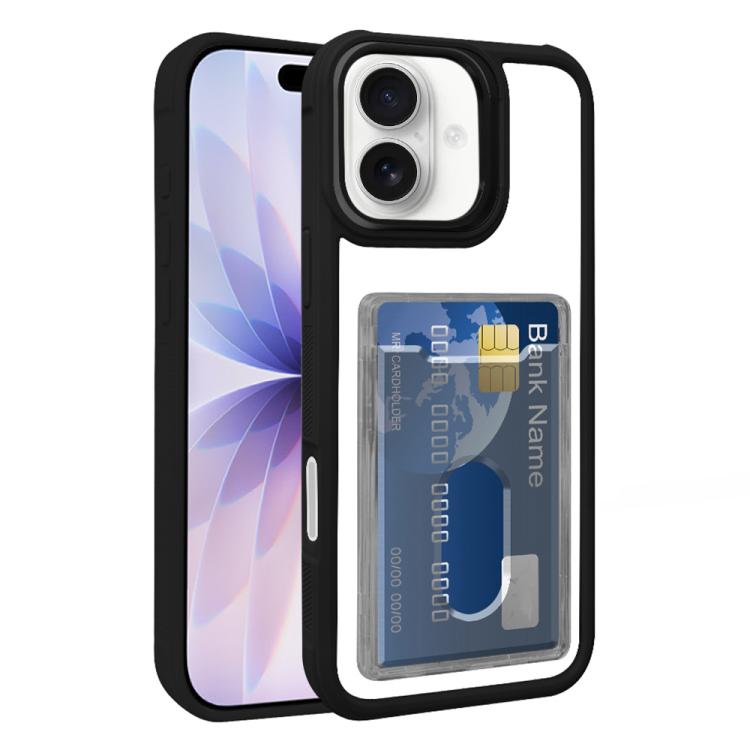 Electroplated Card Bag Acrylic Hybrid TPU Phone Case, For iPhone 18 Pro Max, For iPhone 17 Pro Max, For iPhone 17 Pro, For iPhone 17, For iPhone 17 Air, For iPhone 16 Pro Max