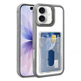Electroplated Card Bag Acrylic Hybrid TPU Phone Case, For iPhone 18 Pro Max, For iPhone 17 Pro Max, For iPhone 17 Pro, For iPhone 17, For iPhone 17 Air, For iPhone 16 Pro Max