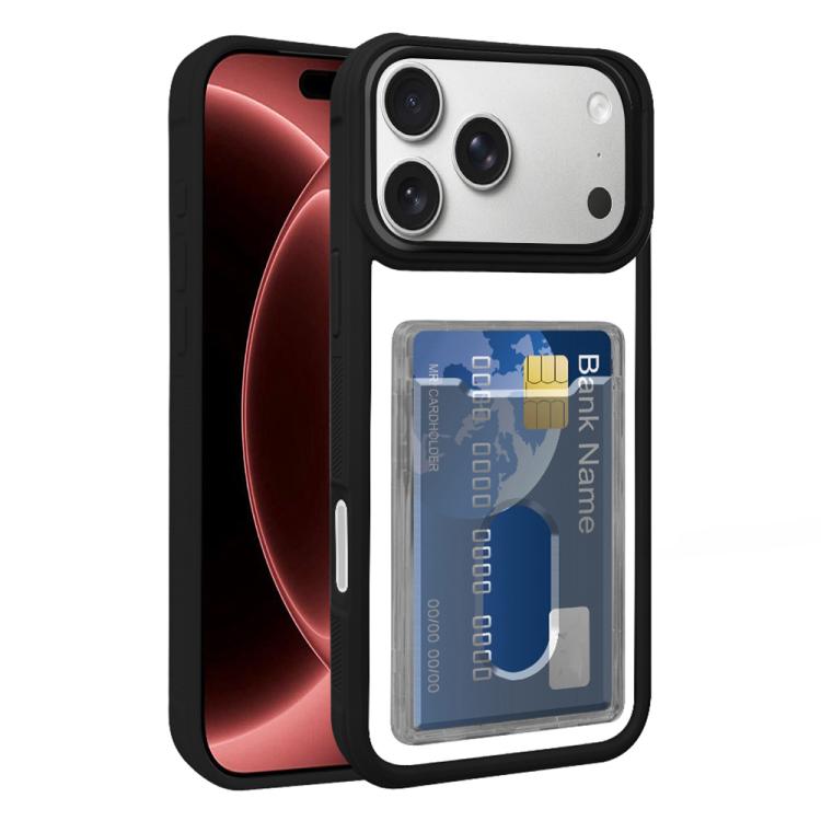 Electroplated Card Bag Acrylic Hybrid TPU Phone Case, For iPhone 18 Pro Max, For iPhone 17 Pro Max, For iPhone 17 Pro, For iPhone 17, For iPhone 17 Air, For iPhone 16 Pro Max