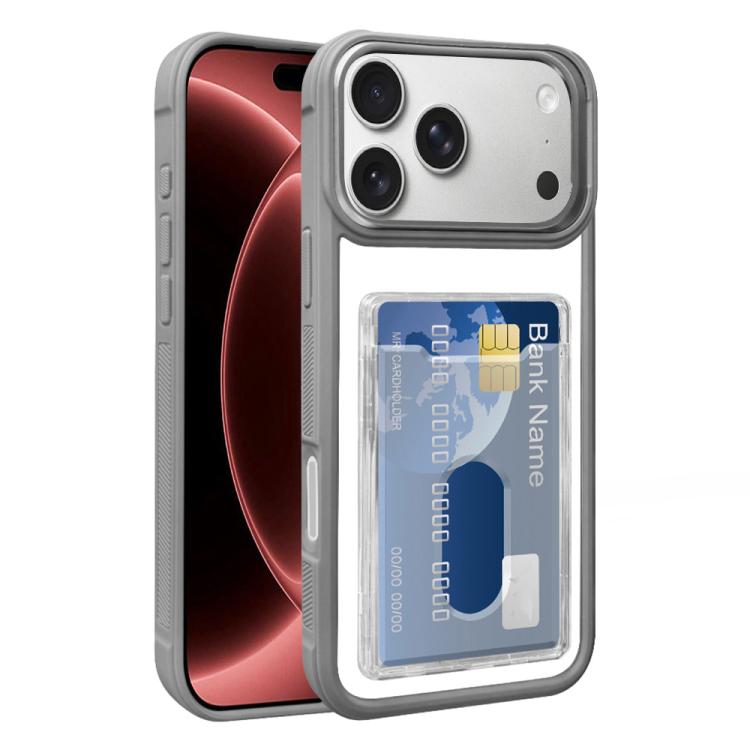 Electroplated Card Bag Acrylic Hybrid TPU Phone Case, For iPhone 18 Pro Max, For iPhone 17 Pro Max, For iPhone 17 Pro, For iPhone 17, For iPhone 17 Air, For iPhone 16 Pro Max