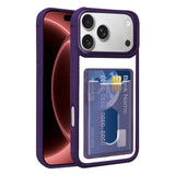 Electroplated Card Bag Acrylic Hybrid TPU Phone Case, For iPhone 18 Pro Max, For iPhone 17 Pro Max, For iPhone 17 Pro, For iPhone 17, For iPhone 17 Air, For iPhone 16 Pro Max