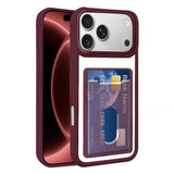 Electroplated Card Bag Acrylic Hybrid TPU Phone Case, For iPhone 18 Pro Max, For iPhone 17 Pro Max, For iPhone 17 Pro, For iPhone 17, For iPhone 17 Air, For iPhone 16 Pro Max