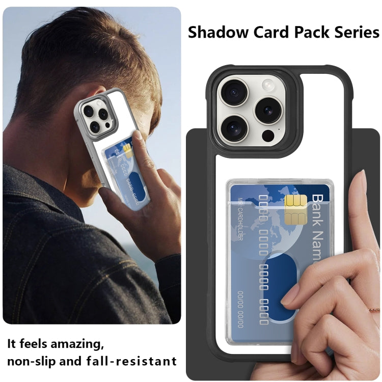 Electroplated Card Bag Acrylic Hybrid TPU Phone Case, For iPhone 14 Plus, For iPhone 14, For iPhone 14 Pro Max, For iPhone 13 Pro Max, For iPhone 13 Pro, For iPhone 13