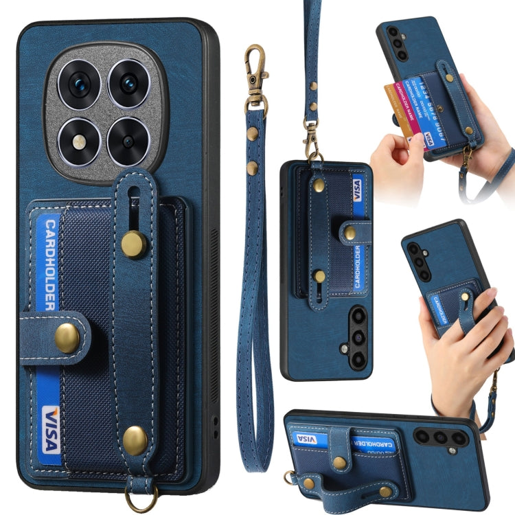 Retro Cross Wristband Wallet Leather Back Phone Case, For Xiaomi Redmi Note 14 Pro+ 5G, For Xiaomi Redmi Note 14 Pro 5G