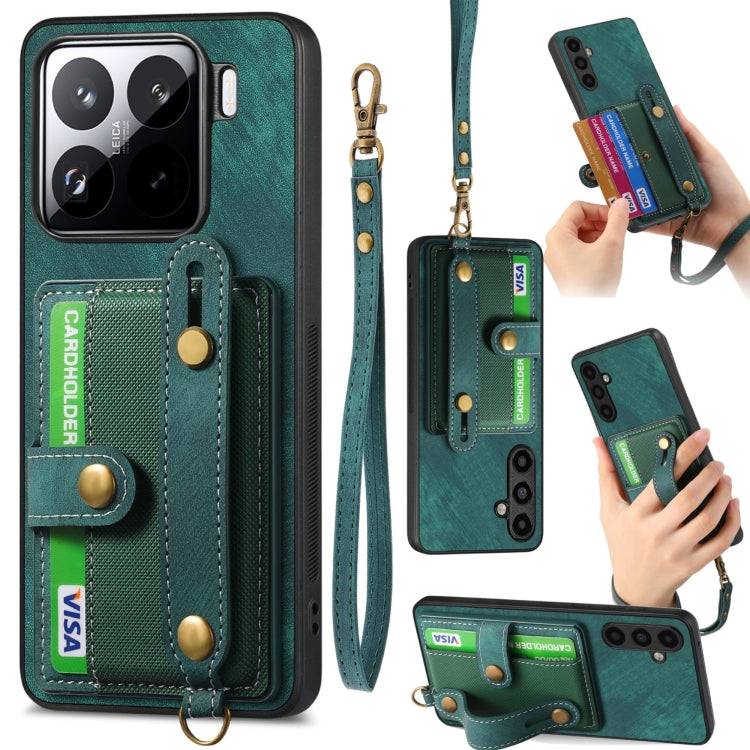 Retro Cross Wristband Wallet Leather Back Phone Case, For Redmi 15C 5G / 4G Global 171mm, For Redmi K80 Pro / Poco F7 Ultra, For Redmi K80 / Poco F7 Pro, For Redmi Turbo 4, For Xiaomi Poco X7 Pro, For Xiaomi 15 Pro, For Xiaomi 15                       ...