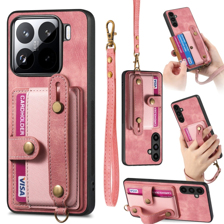 Retro Cross Wristband Wallet Leather Back Phone Case, For Redmi 15C 5G / 4G Global 171mm, For Redmi K80 Pro / Poco F7 Ultra, For Redmi K80 / Poco F7 Pro, For Redmi Turbo 4, For Xiaomi Poco X7 Pro, For Xiaomi 15 Pro, For Xiaomi 15                       ...