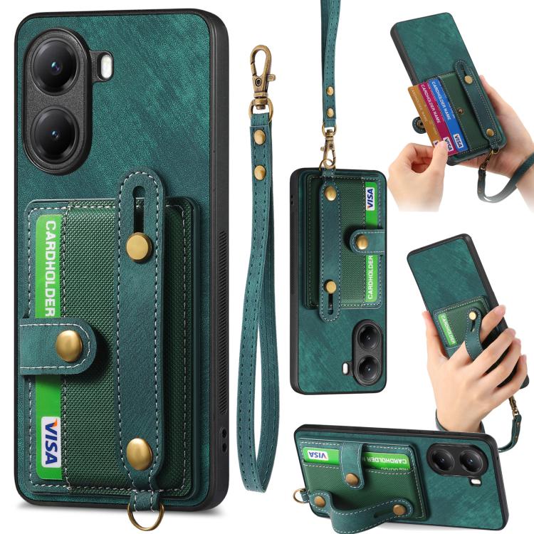 Retro Cross Wristband Wallet Leather Back Phone Case, For Redmi 15C 5G / 4G Global 171mm, For Redmi K80 Pro / Poco F7 Ultra, For Redmi K80 / Poco F7 Pro, For Redmi Turbo 4, For Xiaomi Poco X7 Pro, For Xiaomi 15 Pro, For Xiaomi 15                       ...