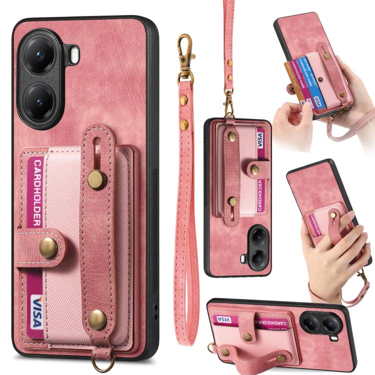 Retro Cross Wristband Wallet Leather Back Phone Case, For Redmi 15C 5G / 4G Global 171mm, For Redmi K80 Pro / Poco F7 Ultra, For Redmi K80 / Poco F7 Pro, For Redmi Turbo 4, For Xiaomi Poco X7 Pro, For Xiaomi 15 Pro, For Xiaomi 15                       ...