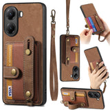 Retro Cross Wristband Wallet Leather Back Phone Case, For Redmi 15C 5G / 4G Global 171mm, For Redmi K80 Pro / Poco F7 Ultra, For Redmi K80 / Poco F7 Pro, For Redmi Turbo 4, For Xiaomi Poco X7 Pro, For Xiaomi 15 Pro, For Xiaomi 15                       ...