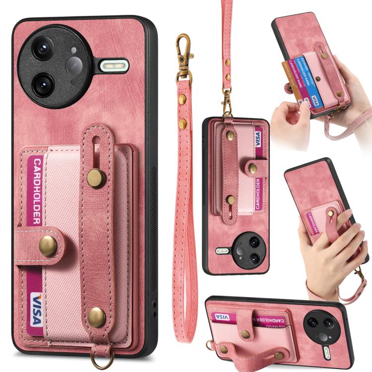 Retro Cross Wristband Wallet Leather Back Phone Case, For Redmi 15C 5G / 4G Global 171mm, For Redmi K80 Pro / Poco F7 Ultra, For Redmi K80 / Poco F7 Pro, For Redmi Turbo 4, For Xiaomi Poco X7 Pro, For Xiaomi 15 Pro, For Xiaomi 15                       ...