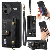 Retro Cross Wristband Wallet Leather Back Phone Case, For Redmi 15C 5G / 4G Global 171mm, For Redmi K80 Pro / Poco F7 Ultra, For Redmi K80 / Poco F7 Pro, For Redmi Turbo 4, For Xiaomi Poco X7 Pro, For Xiaomi 15 Pro, For Xiaomi 15                       ...