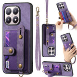 Retro Cross Wristband Wallet Leather Back Phone Case, For Redmi Note 15 Pro+ 5G, For Redmi Note 15 4G / 5G Global 164mm, For Redmi Note 15 Pro 4G Global 163.2mm, For Xiaomi 17 Pro Max, For Redmi Note 15 Pro 5G, For Xiaomi 17 Pro, For Xiaomi 15T Pro    ...
