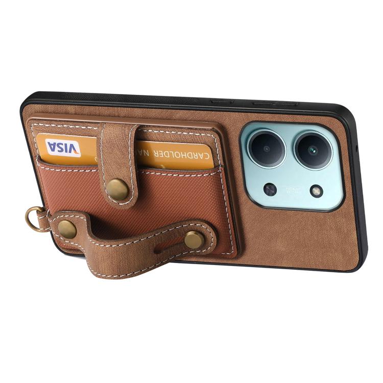 Retro Cross Wristband Wallet Leather Back Phone Case, For Redmi 15C 5G / 4G Global 171mm, For Redmi K80 Pro / Poco F7 Ultra, For Redmi K80 / Poco F7 Pro, For Redmi Turbo 4, For Xiaomi Poco X7 Pro, For Xiaomi 15 Pro, For Xiaomi 15                       ...