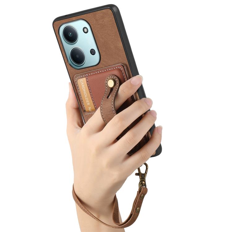 Retro Cross Wristband Wallet Leather Back Phone Case, For Redmi 15C 5G / 4G Global 171mm, For Redmi K80 Pro / Poco F7 Ultra, For Redmi K80 / Poco F7 Pro, For Redmi Turbo 4, For Xiaomi Poco X7 Pro, For Xiaomi 15 Pro, For Xiaomi 15                       ...