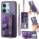 Retro Cross Wristband Wallet Leather Back Phone Case, For Redmi 15C 5G / 4G Global 171mm, For Redmi K80 Pro / Poco F7 Ultra, For Redmi K80 / Poco F7 Pro, For Redmi Turbo 4, For Xiaomi Poco X7 Pro, For Xiaomi 15 Pro, For Xiaomi 15                       ...